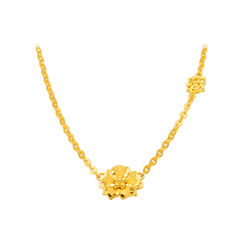 플로럴 순금목걸이